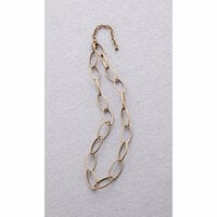Making Memories - Vintage Groove Collection - Jewelry Simple Strands - Brass Large Oval