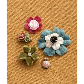 Making Memories - Vintage Groove Collection - Jewelry Designer Combinations - Textile Flowers