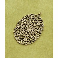 Making Memories - Vintage Groove Collection - Jewelry Pendant - Filigree Oval