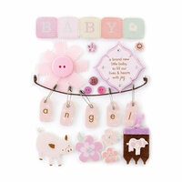 Making Memories - Pitter Patter Collection - Design Shop - 3 Dimensional Stickers with Jewel Accents - Sophie Tags, CLEARANCE