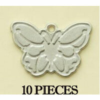 Making Memories - With Love Collection - Embossed Charms - Butterflies - Silver