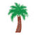 Making Memories - Glitter Bling Collection - Self Adhesive Icon - Palm Tree