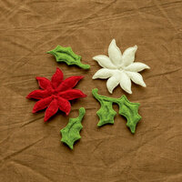 Making Memories - Noel Collection - Christmas - Felt Poinsettia Blossoms, CLEARANCE