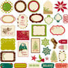 Making Memories - Noel Collection - Christmas - Die Cut Pieces with Glitter Accents