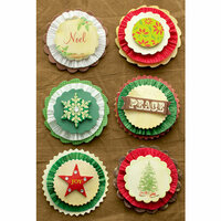 Making Memories - Noel Collection - Christmas - Rosette Stickers
