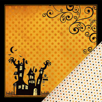 Making Memories - Toil and Trouble Collection - Halloween - 12 x 12 Double Sided Paper - Haunted House, CLEARANCE