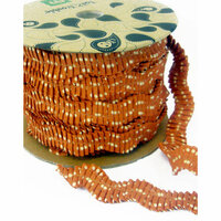 Making Memories - Toil and Trouble Collection - Halloween - Orange Ric Rac Spool - 25 Yards