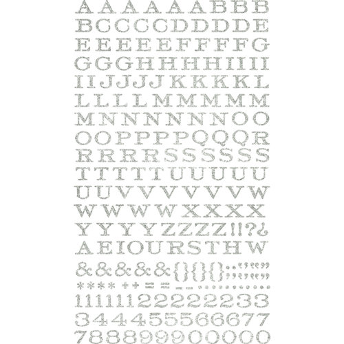 Making Memories - Paper Reverie Collection - Shimmer Alphabet Stickers - Noir