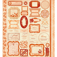 Making Memories - Paper Reverie Collection - Cardstock Stickers - Ephemera - Sienne
