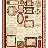 Making Memories - Paper Reverie Collection - Cardstock Stickers - Ephemera - Brun Antique