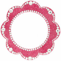 Making Memories - Glitter Bling Collection - Self Adhesive Frame - Pink Flower