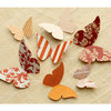 Making Memories - Paper Reverie Collection - Cardstock Pieces - Butterflies - Sienne