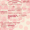 Making Memories - Je t'Adore Collection - Valentine - 12 x 12 Double Sided Paper - French Words