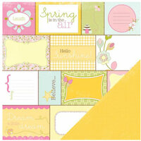 Making Memories - Dilly Dally Collection - 12 x 12 Paper - Perforated Word Block