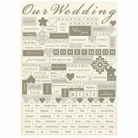 Making Memories - Tie the Knot Collection - Stickers - Word Fetti