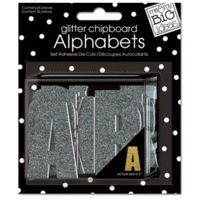 Me and My Big Ideas - Glitter Chipboard Alphabets - Black