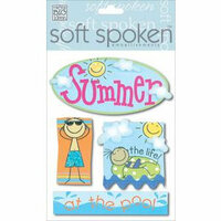 Me and My Big Ideas - Self Adhesive 3-Dimensional Soft Spoken Embellishments - A Kid's Summer