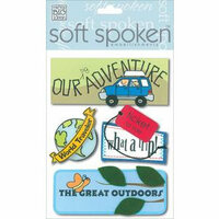 Me and My Big Ideas - Self Adhesive 3-Dimensional Soft Spoken Embellishments - A Kid's Vacation