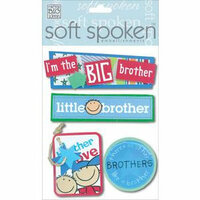 Me and My Big Ideas - Self Adhesive 3-Dimensional Soft Spoken Embellishments - A Kid's Brother