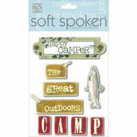 Me and My Big Ideas - Self Adhesive 3-Dimensional Soft Spoken Embellishments - Kay - Camp