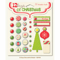 My Mind's Eye - 12 Days of Christmas Collection - Decorative Brads