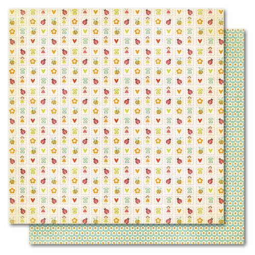 My Mind's Eye - Alphabet Soup Collection - 12 x 12 Double Sided Paper - Baby Blocks Girl, CLEARANCE