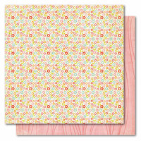 My Mind's Eye - Alphabet Soup Collection - 12 x 12 Double Sided Paper - Flower Patch Girl, CLEARANCE