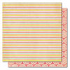 My Mind's Eye - Alphabet Soup Collection - 12 x 12 Double Sided Paper - Sunny Stripes Girl, CLEARANCE