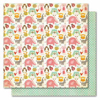 My Mind's Eye - Alphabet Soup Collection - 12 x 12 Double Sided Paper - Zoo Cuties Girl, CLEARANCE