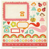 My Mind's Eye - Alphabet Soup Collection - 12 x 12 Die Cut Paper - Girl, CLEARANCE