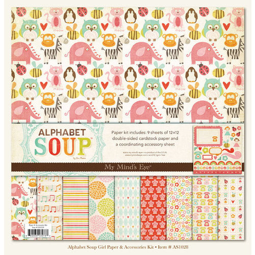 My Mind's Eye - Alphabet Soup Collection - Paper Kit - Girl, CLEARANCE