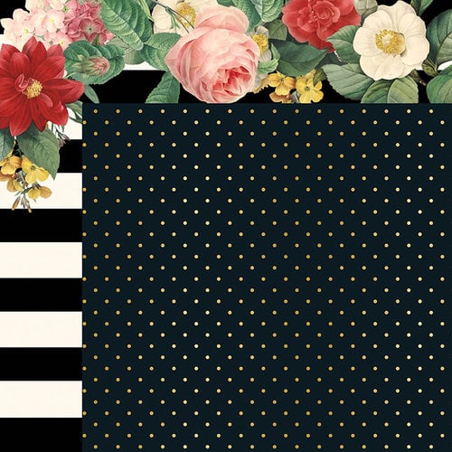 My Minds Eye In Bloom Collection 12 X 12 Double Sided Paper With Foil Accents Le Jardin - 