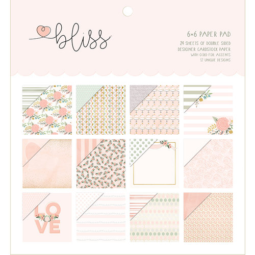 My Mind's Eye - Bliss Collection - 6 x 6 Paper Pad with Foil Accents