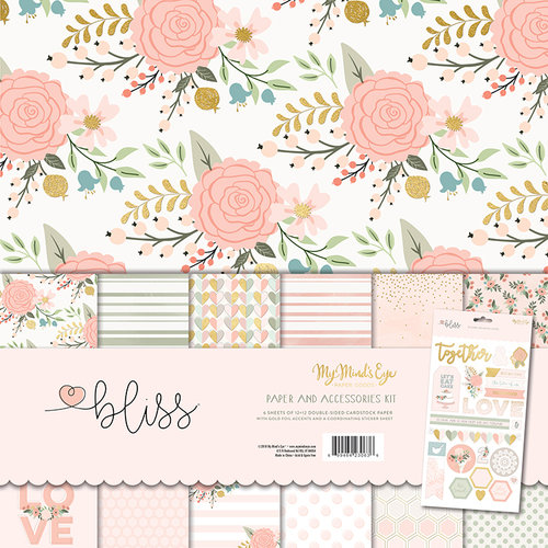 My Mind's Eye - Bliss Collection - 12 x 12 Paper and Accessories Kit with Foil Accents