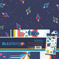 My Mind's Eye - Blast Off Collection - 12 x 12 Paper and Accessories Kit with Foil Accents