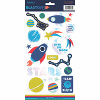 My Mind's Eye - Blast Off Collection - Cardstock Stickers with Foil Accents