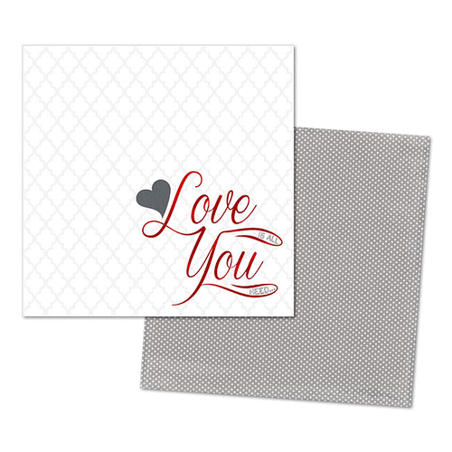 My Mind's Eye - Cupids Arrow Collection - 12 x 12 Double Sided Paper with Foil Accents - Love You