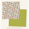 My Minds Eye - Cozy Christmas Collection - 12 x 12 Double Sided Paper with Glitter Accents - Christmas Poinsettia