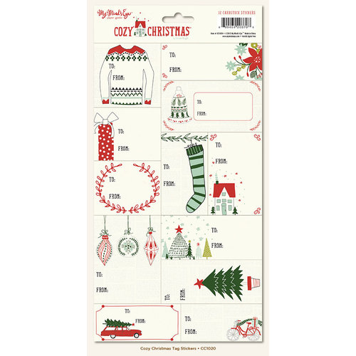 My Minds Eye - Cozy Christmas Collection - Cardstock Stickers - Tags