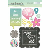 My Mind's Eye - Cut and Paste Collection - Adorbs - Chipboard Stickers - Be