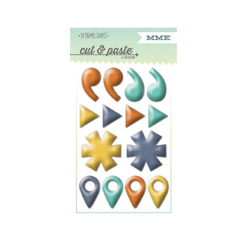 My Mind's Eye - Cut and Paste Collection - Charm - Enamel Shapes - Bliss