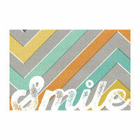 My Mind's Eye - Cut and Paste Collection - Charm - 4 x 6 Journal Card - Smile