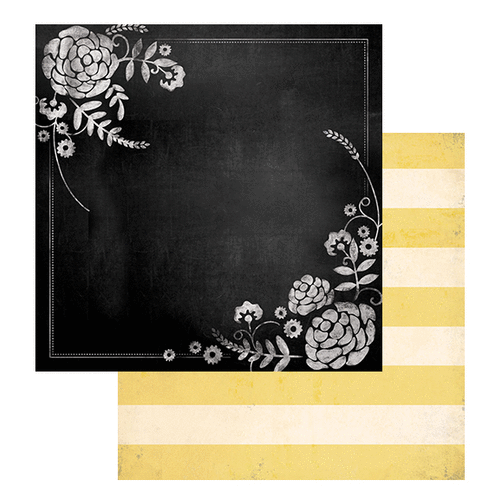 My Minds Eye - Chalk Studio 2 Collection - 12 x 12 Double Sided Paper - Garden