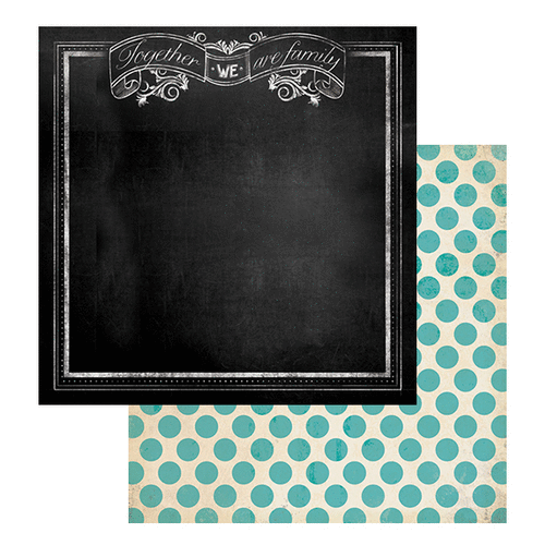 My Minds Eye - Chalk Studio 2 Collection - 12 x 12 Double Sided Paper - Together