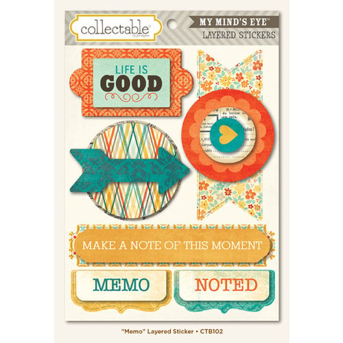 My Mind's Eye - Collectable Collection - Notable - 3 Dimensional Stickers - Memo