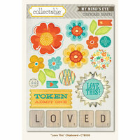 My Mind's Eye - Collectable Collection - Notable - Chipboard Stickers - Love This