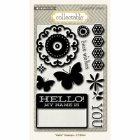 My Mind's Eye - Collectable Collection - Memorable - Clear Acrylic Stamps - Hello