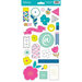 My Minds Eye - One Fine Day Collection - Chipboard Stickers with Foil Accents