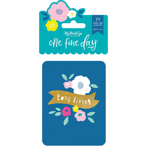 My Minds Eye - One Fine Day Collection - Journal Cards with Foil Accents