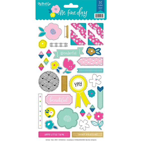 My Minds Eye - One Fine Day Collection - Stickers with Foil Accents
